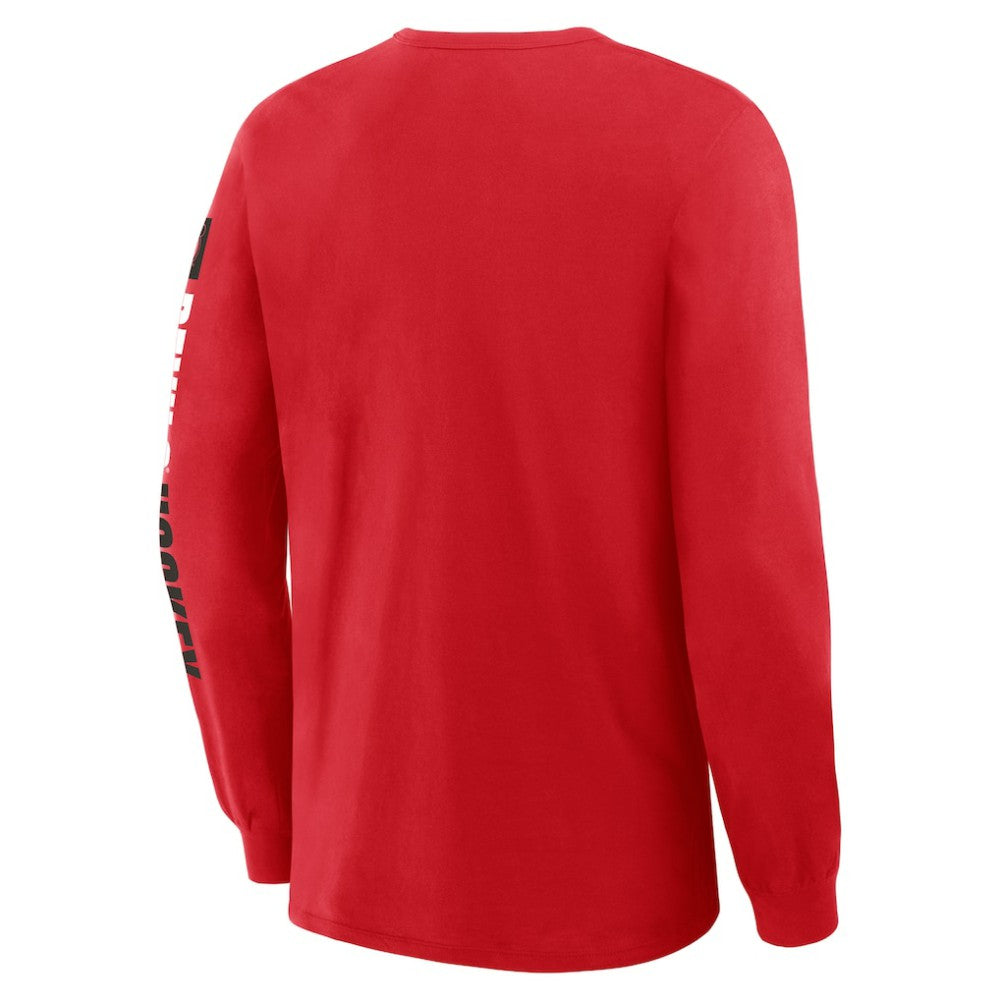 New Jersey Devils Fanatics Goal Crease Legacy Long Sleeve T-Shirt - Red - NHL