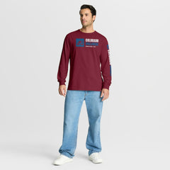 Colorado Avalanche Fanatics Goal Crease Legacy Long Sleeve T-Shirt - Burgundy - NHL