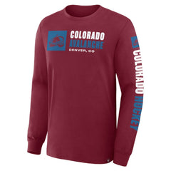Colorado Avalanche Fanatics Goal Crease Legacy Long Sleeve T-Shirt - Burgundy - NHL