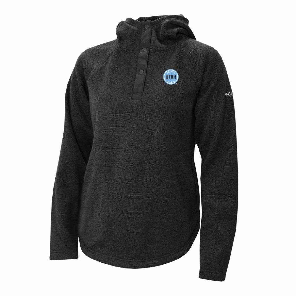 Utah Mammoth Columbia Women's Sweater Weather Quarter-Snap Hoodie - Black - NHL