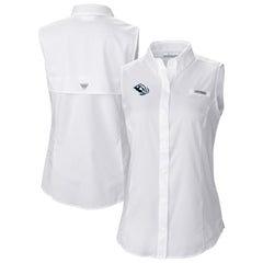 Utah Mammoth Columbia Women's Tamiami Omni-Shade Sleeveless Button-Up Shirt - White - NHL