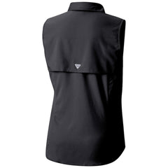 Utah Mammoth Columbia Women's Tamiami Omni-Shade Sleeveless Button-Up Shirt - Black - NHL
