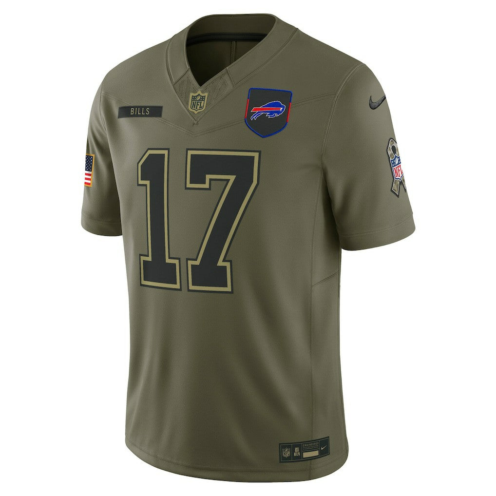 Josh Allen Buffalo Bills 2025 Salute to Service Limited Jersey Olive | Nike for Sale