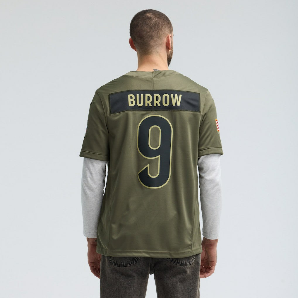 Joe Burrow Cincinnati Bengals 2025 Salute to Service Limited Jersey Olive | Nike for Sale