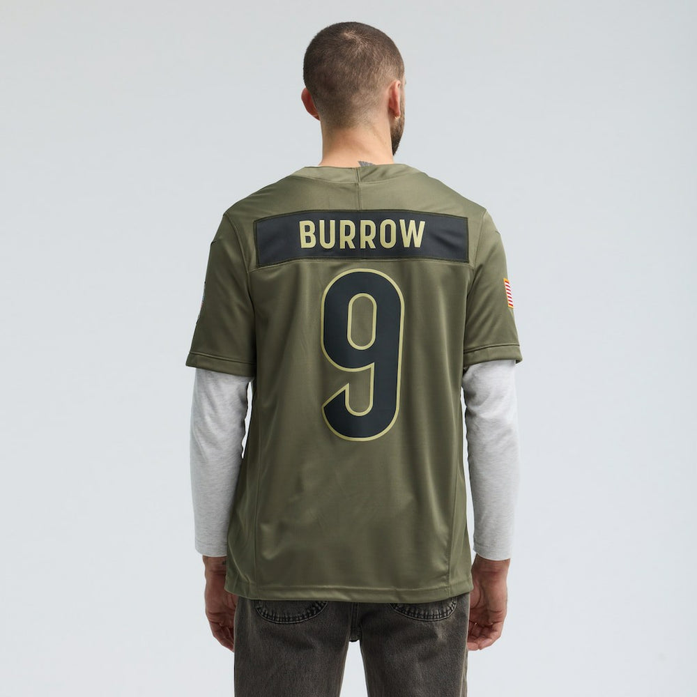 Joe Burrow Cincinnati Bengals 2025 Salute to Service Limited Jersey Olive | Nike for Sale