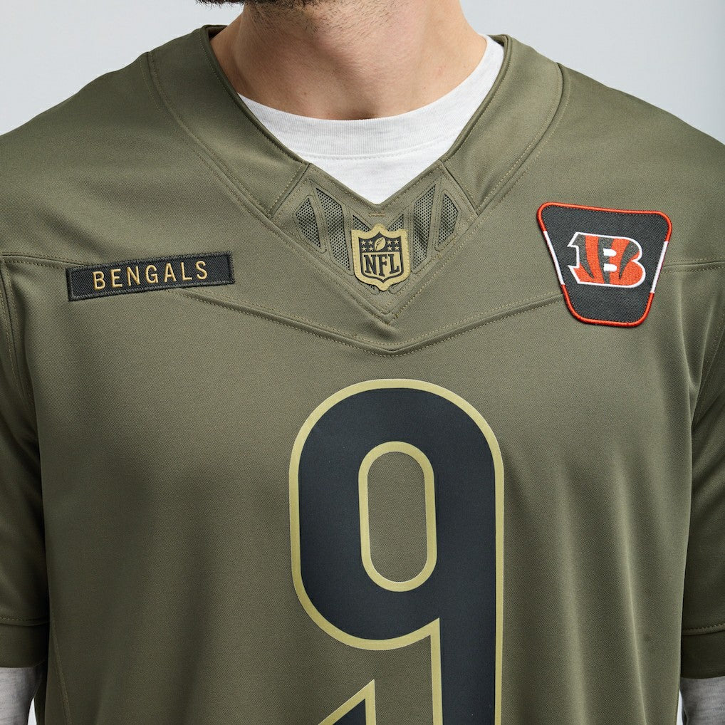 Joe Burrow Cincinnati Bengals 2025 Salute to Service Limited Jersey Olive | Nike for Sale