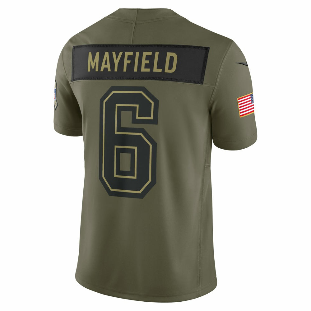 Baker Mayfield Tampa Bay Buccaneers 2025 Salute to Service Limited Jersey Olive | Nike for Sale