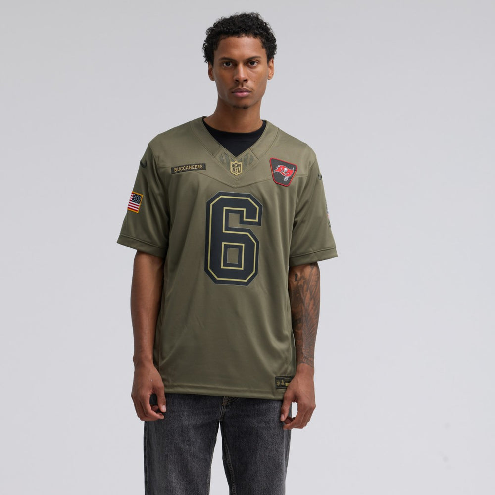 Baker Mayfield Tampa Bay Buccaneers 2025 Salute to Service Limited Jersey Olive | Nike for Sale