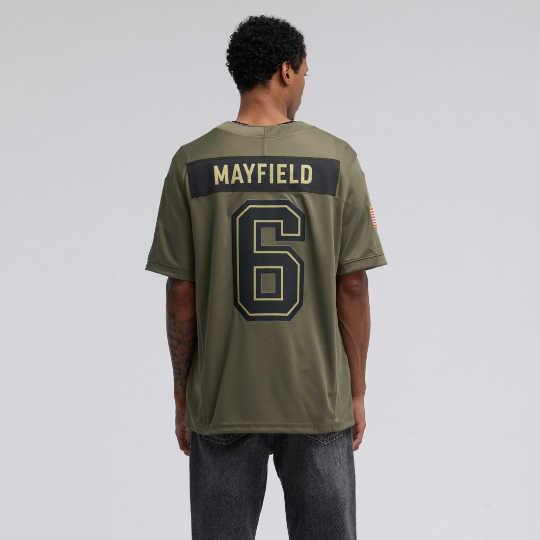 Baker Mayfield Tampa Bay Buccaneers 2025 Salute to Service Limited Jersey Olive | Nike for Sale