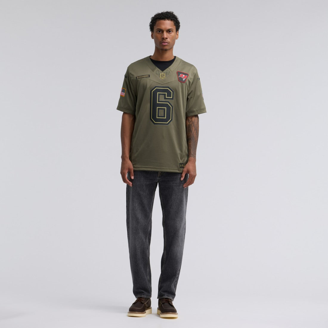 Baker Mayfield Tampa Bay Buccaneers 2025 Salute to Service Limited Jersey Olive | Nike for Sale