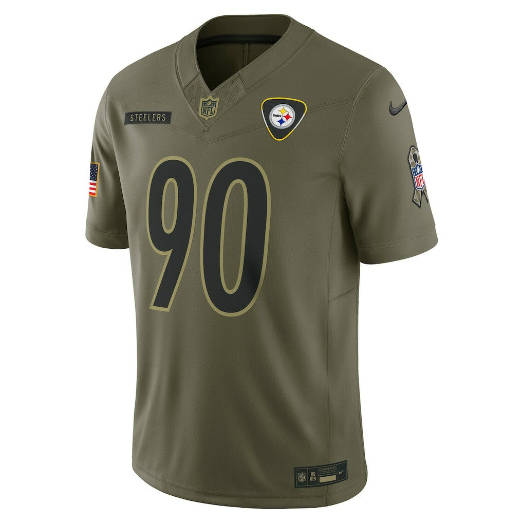 T.J. Watt Pittsburgh Steelers 2025 Salute to Service Limited Jersey Olive | Nike for Sale