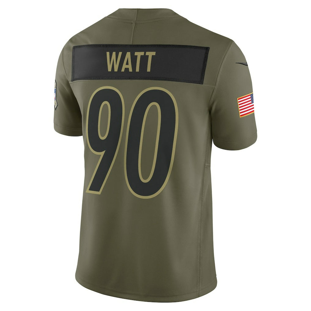 T.J. Watt Pittsburgh Steelers 2025 Salute to Service Limited Jersey Olive | Nike for Sale