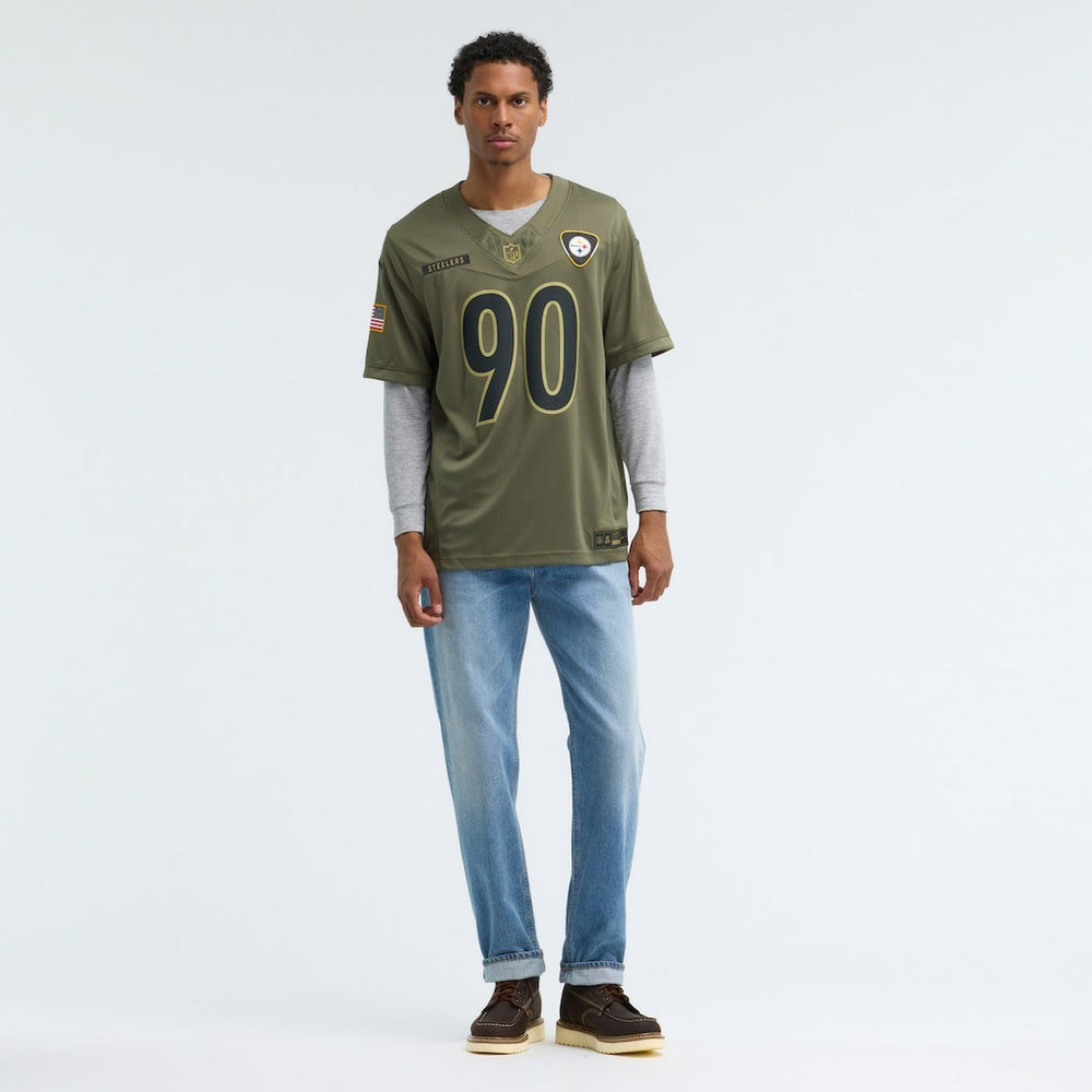 T.J. Watt Pittsburgh Steelers 2025 Salute to Service Limited Jersey Olive | Nike for Sale