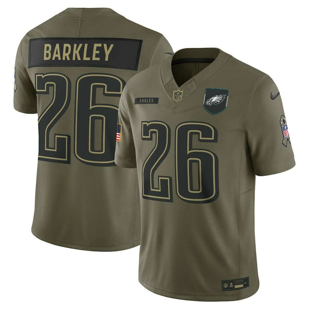Saquon Barkley Philadelphia Eagles 2025 Salute to Service Limited Jersey Olive | Nike for Sale