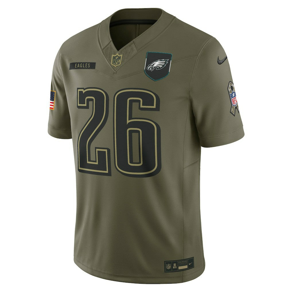 Saquon Barkley Philadelphia Eagles 2025 Salute to Service Limited Jersey Olive | Nike for Sale