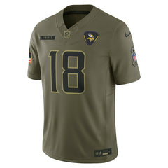 Justin Jefferson Minnesota Vikings 2025 Salute to Service Limited Jersey Olive | Nike for Sale