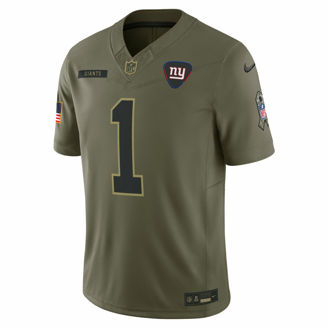 Malik Nabers New York Giants 2025 Salute to Service Limited Jersey Olive | Nike for Sale