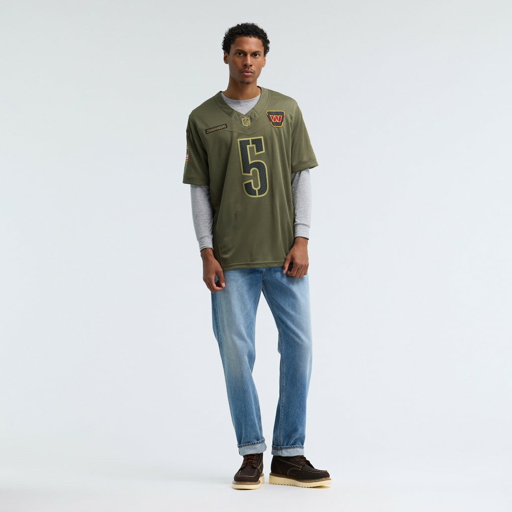 Jayden Daniels Washington Commanders 2025 Salute to Service Limited Jersey Olive | Nike for Sale