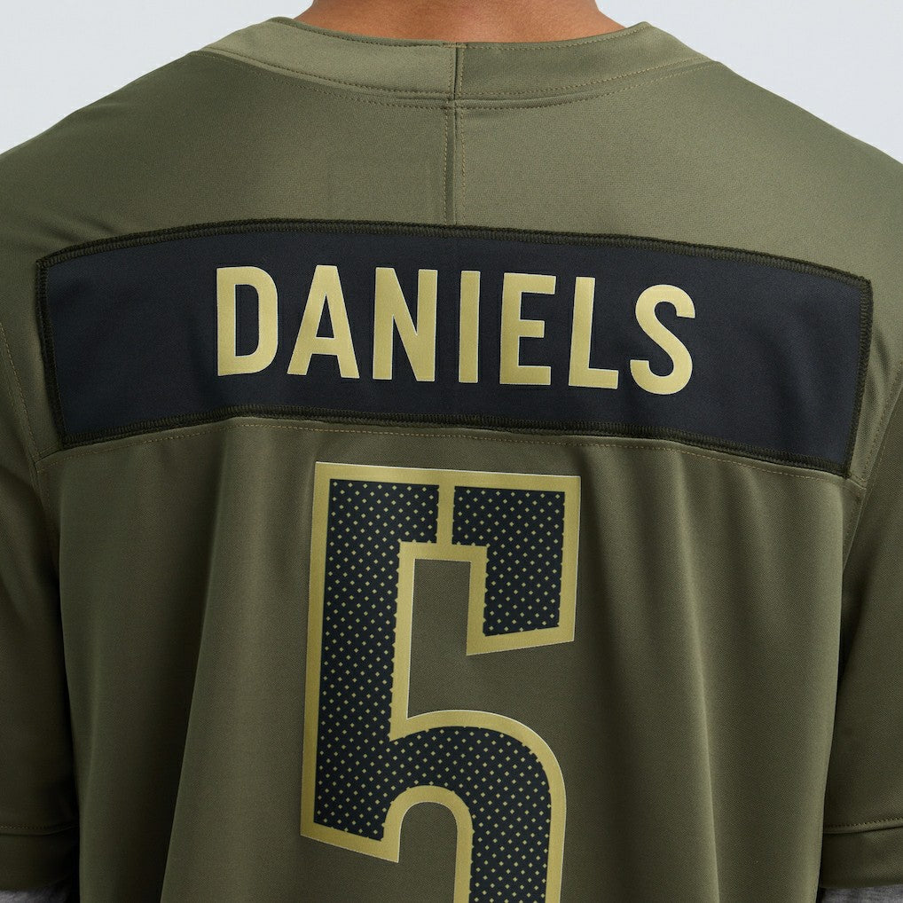 Jayden Daniels Washington Commanders 2025 Salute to Service Limited Jersey Olive | Nike for Sale
