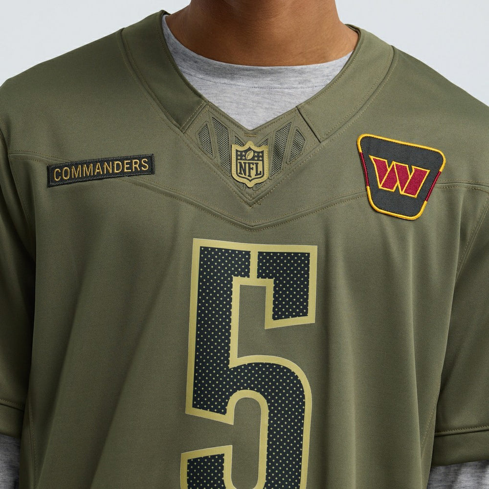 Jayden Daniels Washington Commanders 2025 Salute to Service Limited Jersey Olive | Nike for Sale