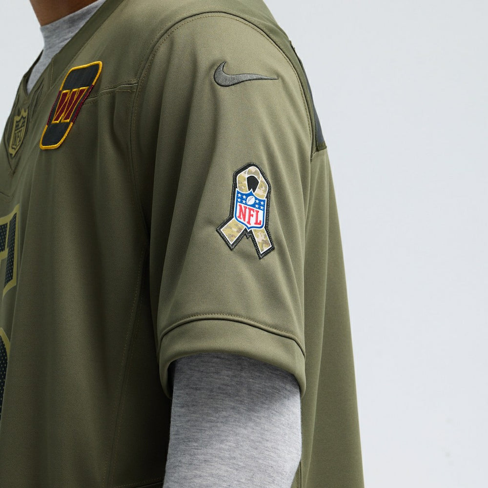 Jayden Daniels Washington Commanders 2025 Salute to Service Limited Jersey Olive | Nike for Sale