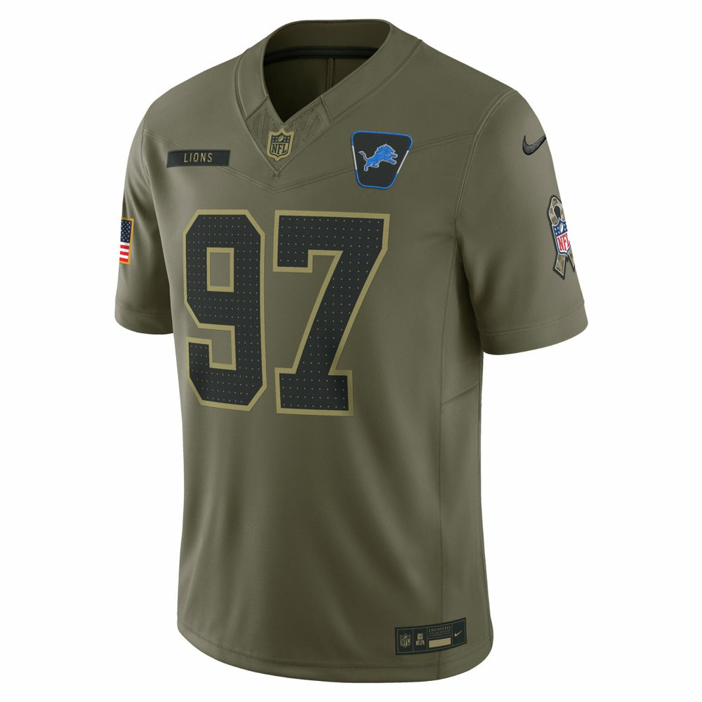 Aidan Hutchinson Detroit Lions 2025 Salute to Service Limited Jersey Olive | Nike for Sale