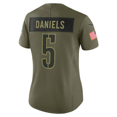 Jayden Daniels Washington Commanders Women's 2025 Salute to Service Limited Jersey Olive | Nike for Sale
