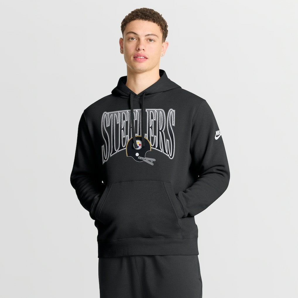 Pittsburgh Steelers Full Blitz Club Fleece Pullover Hoodie Black | Nike for Sale