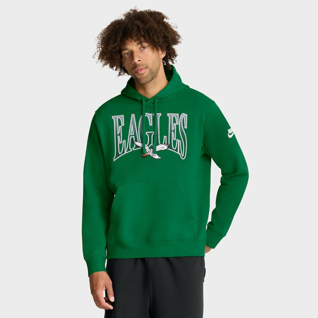 Philadelphia Eagles Full Blitz Club Fleece Pullover Hoodie Green | Nike for Sale