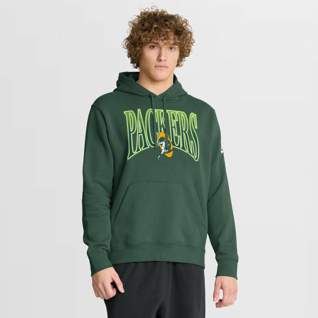 Green Bay Packers Full Blitz Club Fleece Pullover Hoodie Green | Nike for Sale