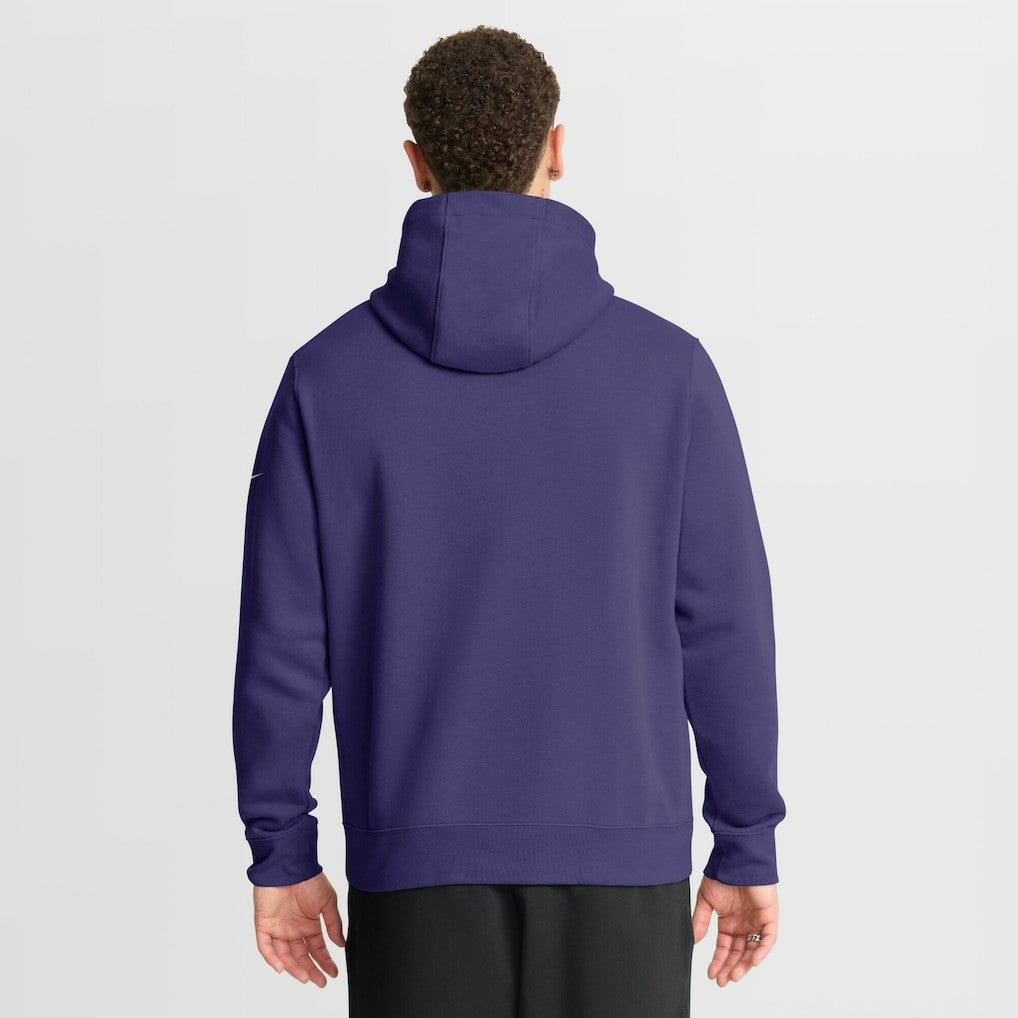 Baltimore Ravens Full Blitz Club Fleece Pullover Hoodie Purple | Nike for Sale