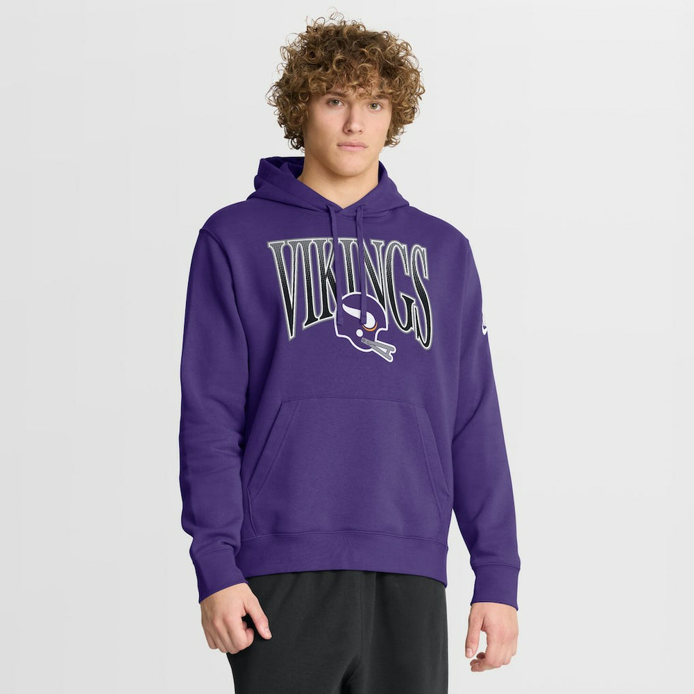 Minnesota Vikings Full Blitz Club Fleece Pullover Hoodie Purple | Nike for Sale