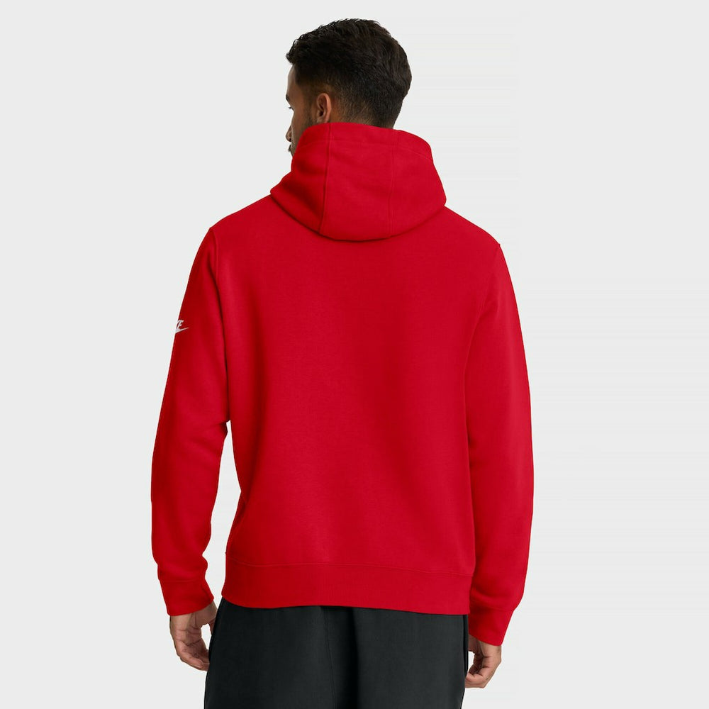 San Francisco 49ers Full Blitz Club Fleece Pullover Hoodie Scarlet | Nike for Sale