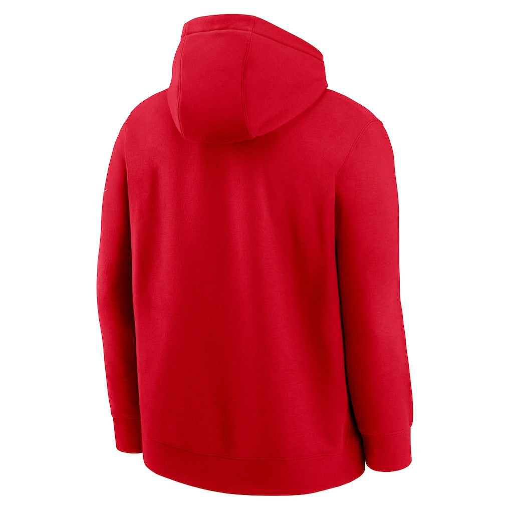 San Francisco 49ers Full Blitz Club Fleece Pullover Hoodie Scarlet | Nike for Sale