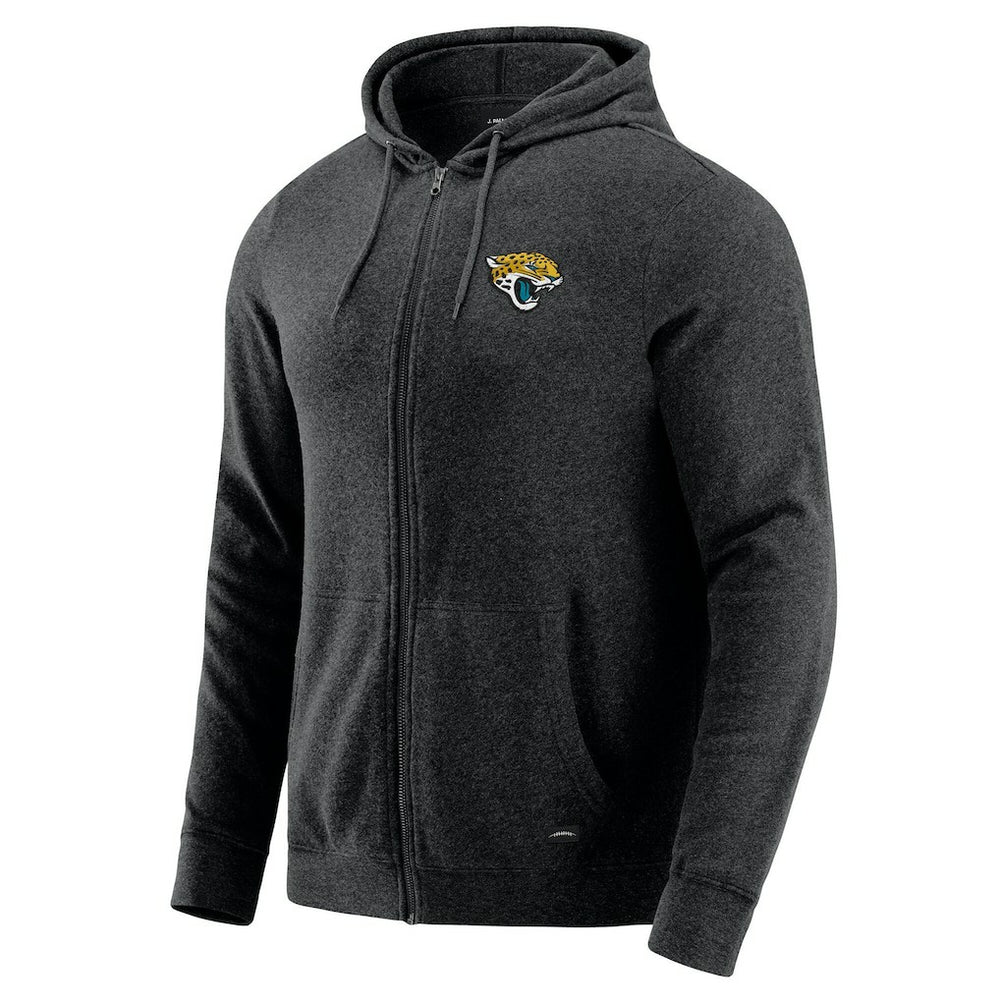 Jacksonville Jaguars J. Palmer Players Lounge Tri-Blend Full-Zip Hoodie Dark Heather Gray | NFL