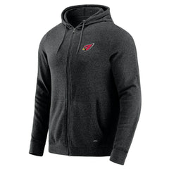 Arizona Cardinals J. Palmer Players Lounge Tri-Blend Full-Zip Hoodie Dark Heather Gray | NFL