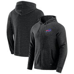 Buffalo Bills J. Palmer Players Lounge Tri-Blend Full-Zip Hoodie Dark Heather Gray | NFL