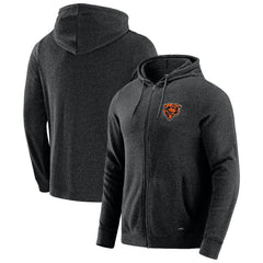 Chicago Bears J. Palmer Players Lounge Tri-Blend Full-Zip Hoodie Dark Heather Gray | NFL