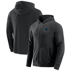 Carolina Panthers J. Palmer Players Lounge Tri-Blend Full-Zip Hoodie Dark Heather Gray | NFL
