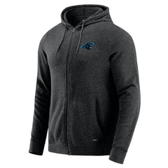 Carolina Panthers J. Palmer Players Lounge Tri-Blend Full-Zip Hoodie Dark Heather Gray | NFL
