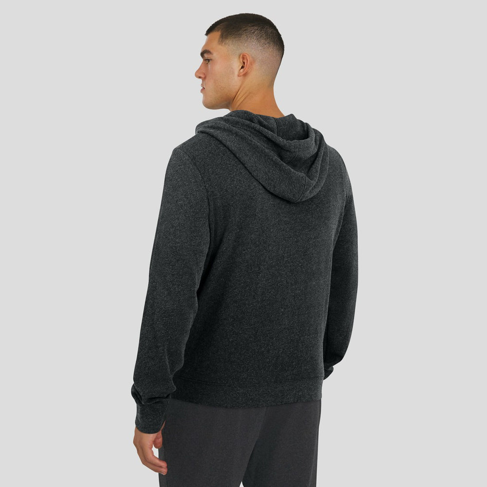 Denver Broncos J. Palmer Players Lounge Tri-Blend Full-Zip Hoodie Dark Heather Gray | NFL
