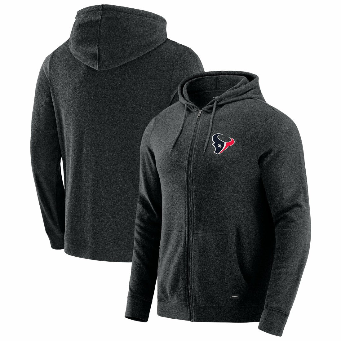 Houston Texans J. Palmer Players Lounge Tri-Blend Full-Zip Hoodie Dark Heather Gray | NFL