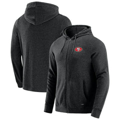San Francisco 49ers J. Palmer Players Lounge Tri-Blend Full-Zip Hoodie Dark Heather Gray | NFL