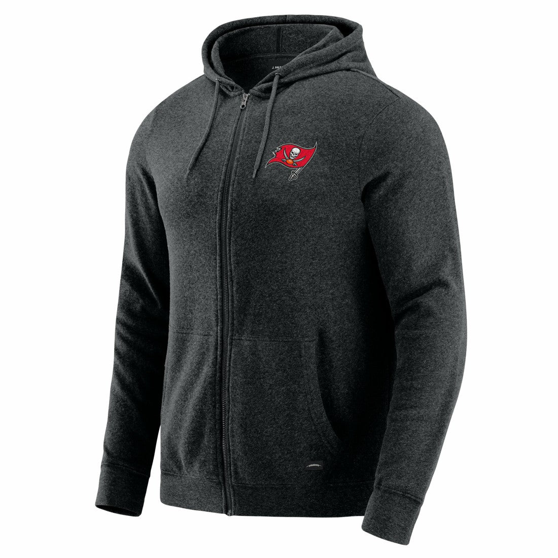 Tampa Bay Buccaneers J. Palmer Players Lounge Tri-Blend Full-Zip Hoodie Dark Heather Gray | NFL