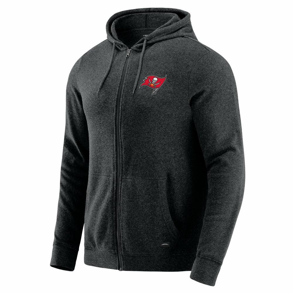 Tampa Bay Buccaneers J. Palmer Players Lounge Tri-Blend Full-Zip Hoodie Dark Heather Gray | NFL
