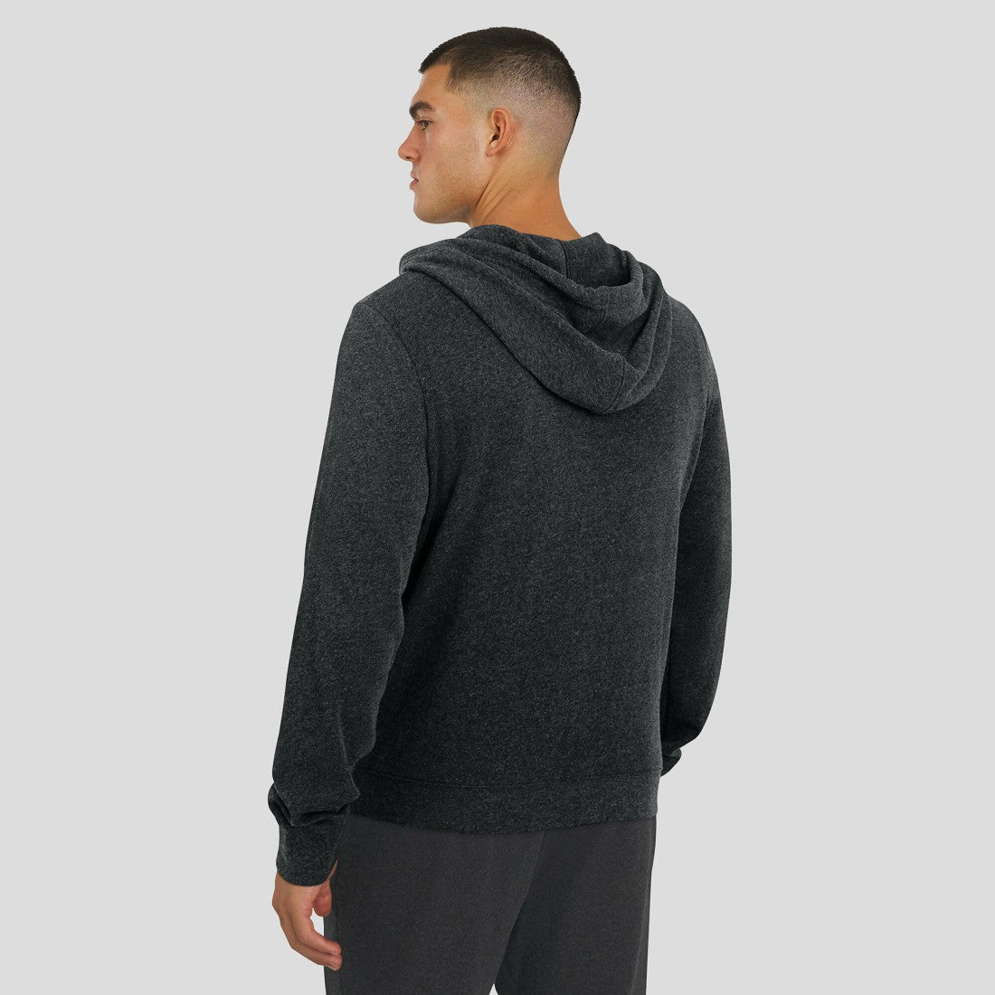 Tampa Bay Buccaneers J. Palmer Players Lounge Tri-Blend Full-Zip Hoodie Dark Heather Gray | NFL