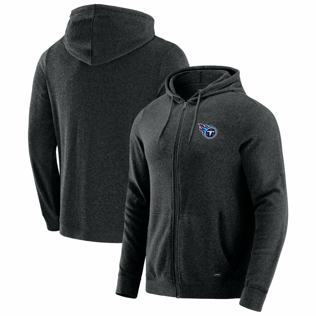 Tennessee Titans J. Palmer Players Lounge Tri-Blend Full-Zip Hoodie Dark Heather Gray | NFL