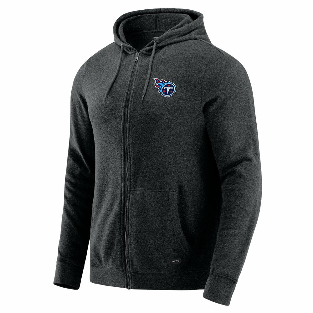 Tennessee Titans J. Palmer Players Lounge Tri-Blend Full-Zip Hoodie Dark Heather Gray | NFL
