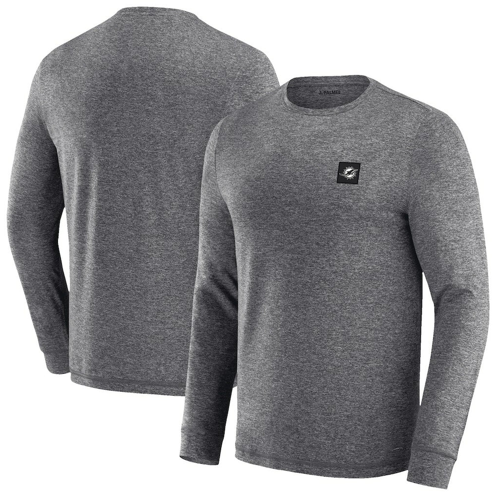 Miami Dolphins J. Palmer Four Down Long Sleeve T-Shirt Heather Black | NFL