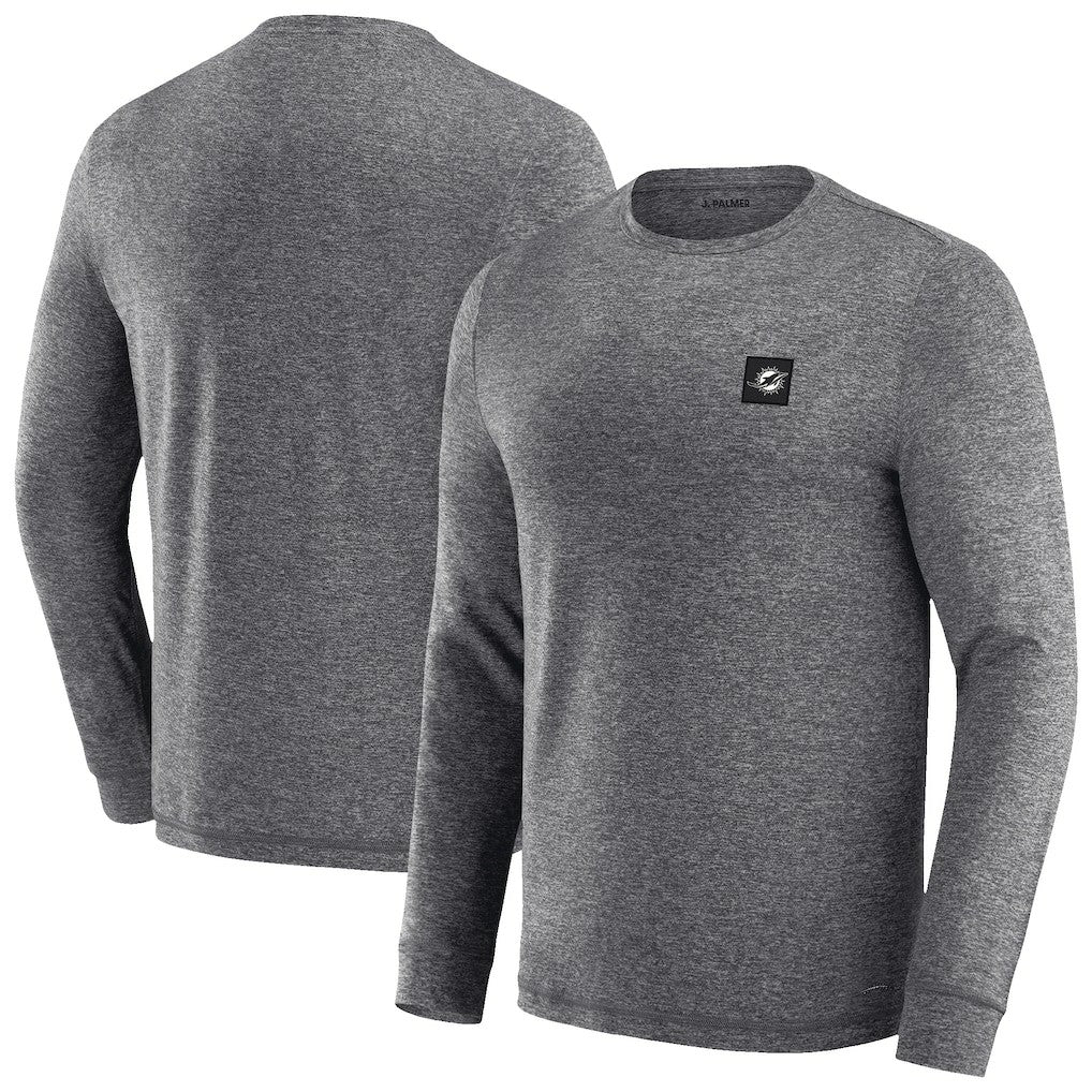 Miami Dolphins J. Palmer Four Down Long Sleeve T-Shirt Heather Black | NFL